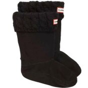 Wholesale - MED KIDS BLACK CABLE BOOT SOCKS - ACRYLIC SOLID C/P 24, UPC: 5013441859101